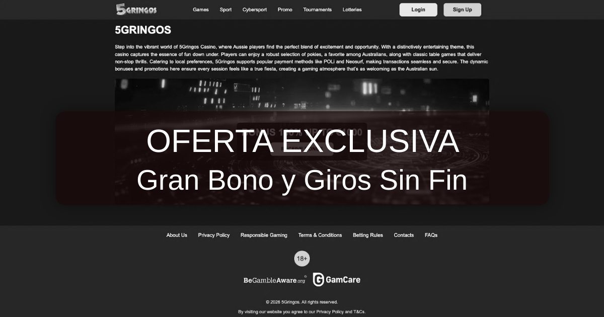 Bienvenido a 5Gringo Casino en España